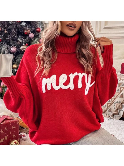 Women Woolen Sweater Christmas Pullover