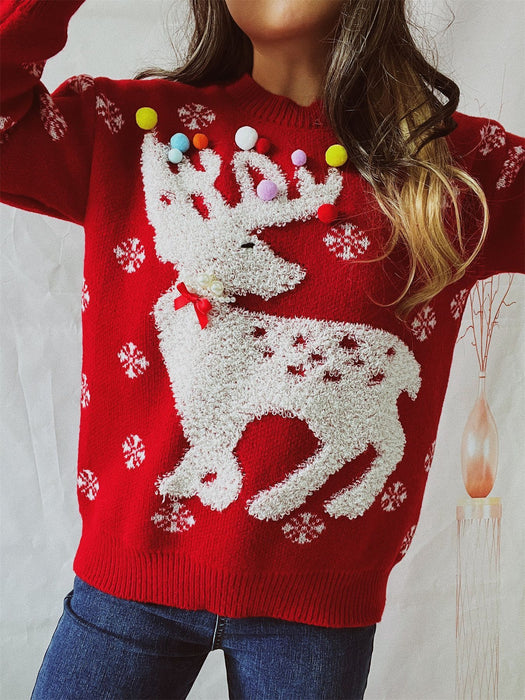 ElkChristmas Jumper Winter christmas Sweater  Knitted Christmas Sweater