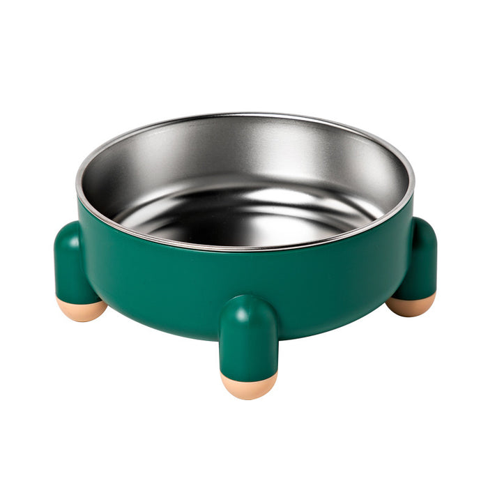 Non-slip Stainless Steel Bowl Food Anti-overturn For Pets Not Black High Foot