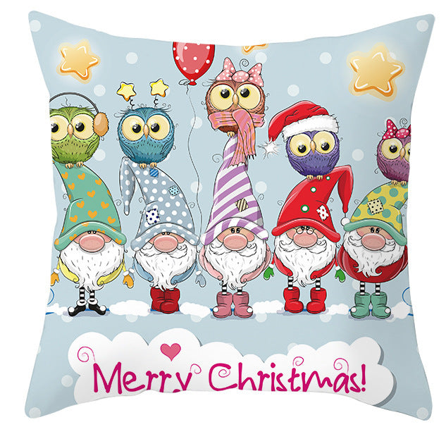 Christmas Pillow Cover Cute Peach Skin Fabric Cushion