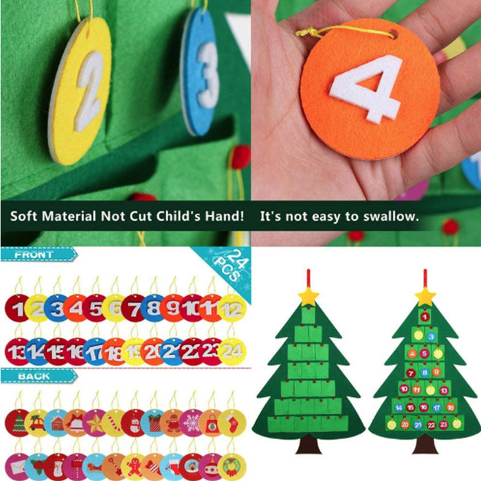 Felt Christmas Tree DIY Digital Three-Dimensional Christmas Decoration Printing Calendar Pendant Children's Toys