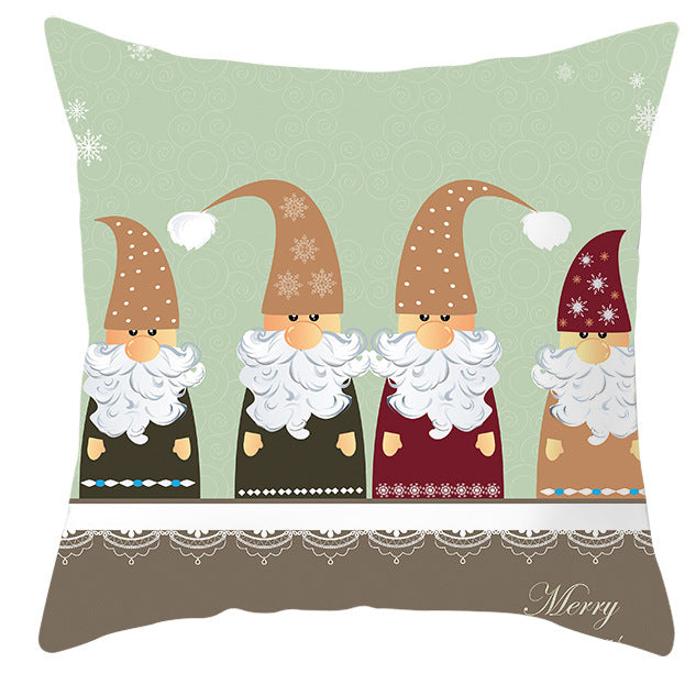 Christmas Pillow Cover Cute Peach Skin Fabric Cushion