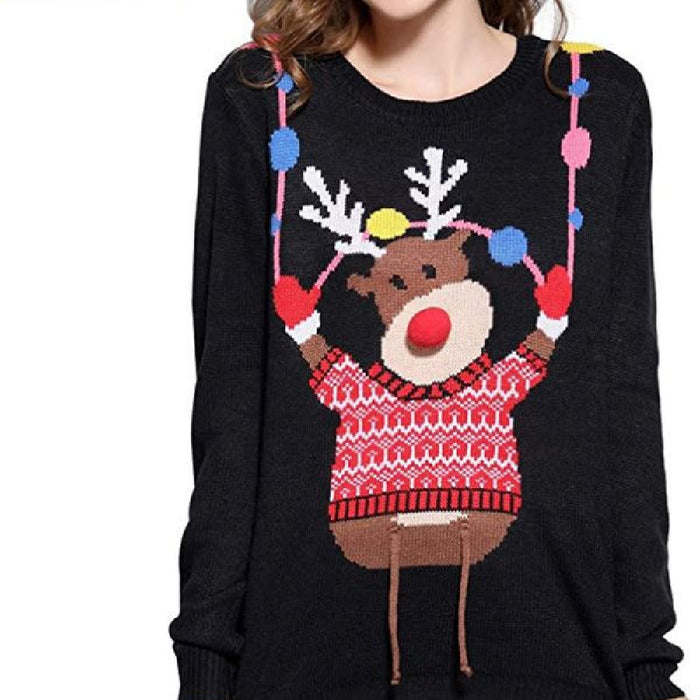 Winter Women's Fashion Ball Sweater