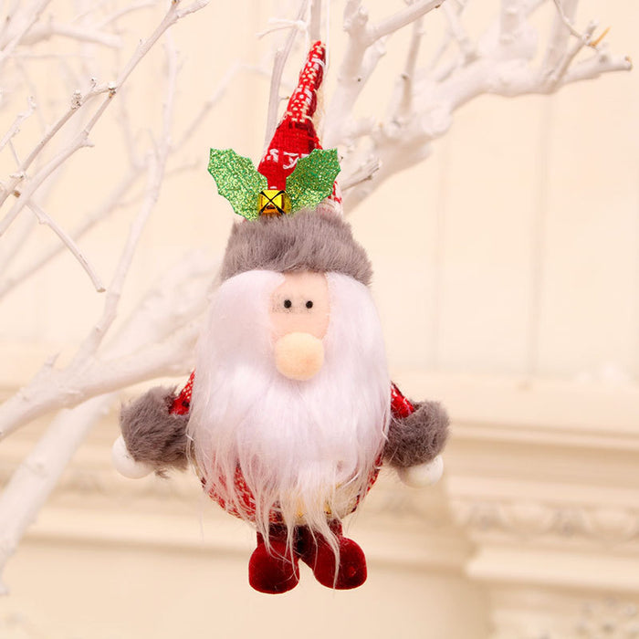 Christmas Small Pendant Decorative Foam Fabric Standing Doll