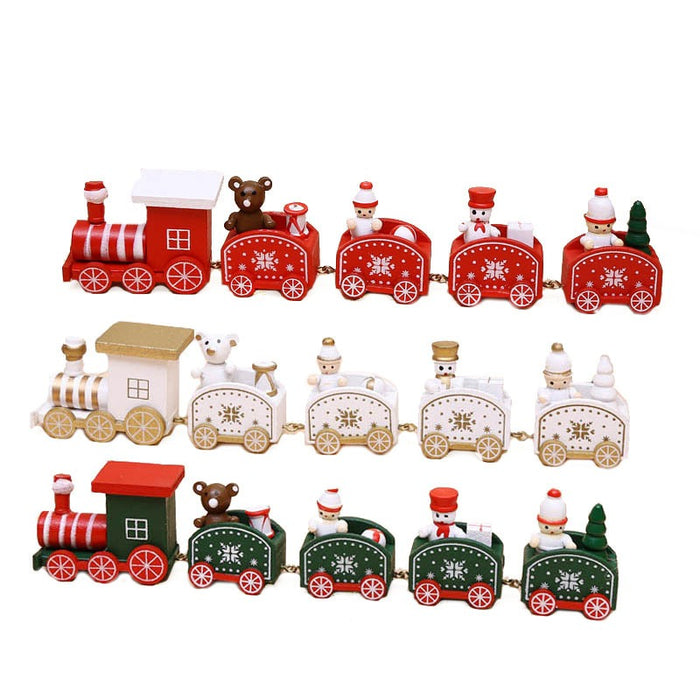 Christmas Decorations Christmas Wooden Small Train