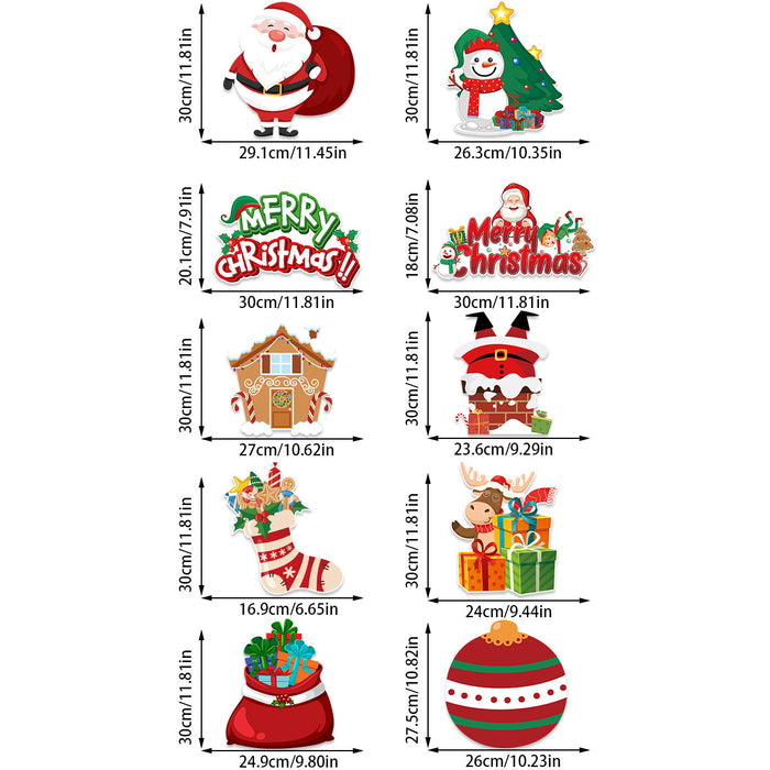 Christmas Party Paper Santa Claus Christmas Tree Decoration Door Hanging Scene Arrangement Pendant Ornament