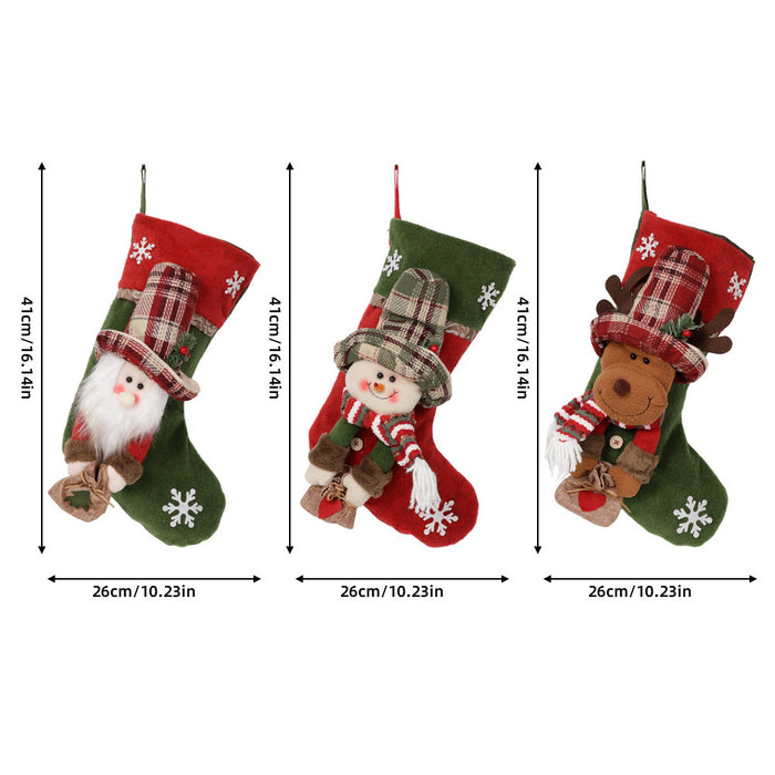 Christmas Decorations Candy Socks Gift Bag Hanging Ornaments