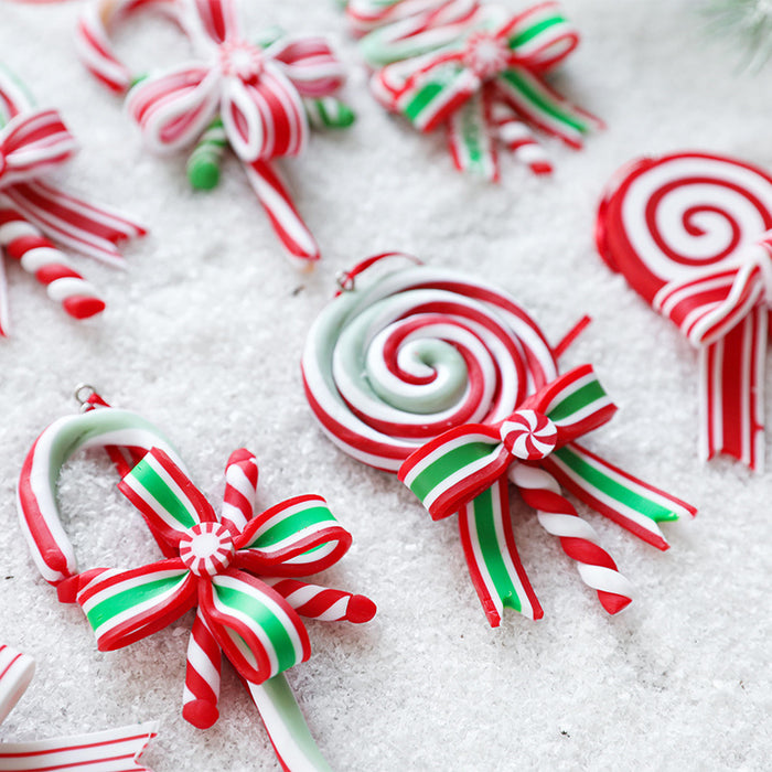 Polymer Clay Simulation Lollipop Hanging Pieces New Christmas Decoration Supplies