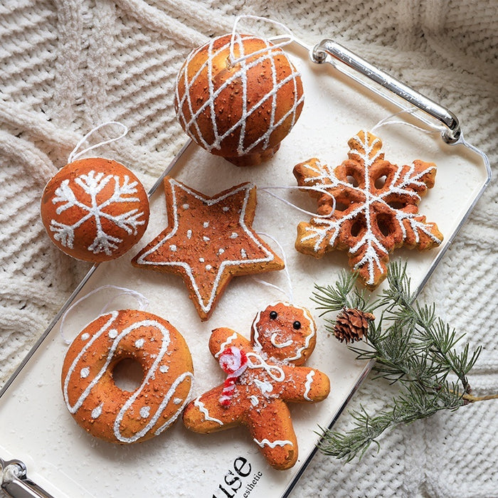 Ins Style Gingerbread Man Christmas Ball Pendant Christmas Tree Diy Internet Celebrity Ornaments