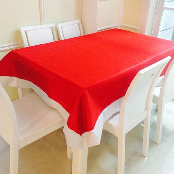 Christmas Chair Cover Tablecloth Set Non-Woven Christmas Table Back Cover Decoration Hotel Holiday Decoration