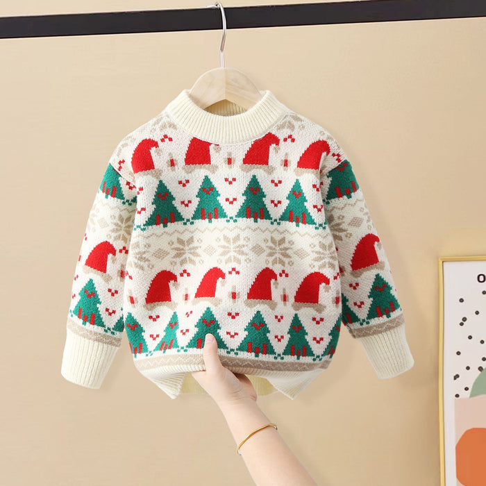 Christmas Tree Winter Crew Neck Bottoming Shirt