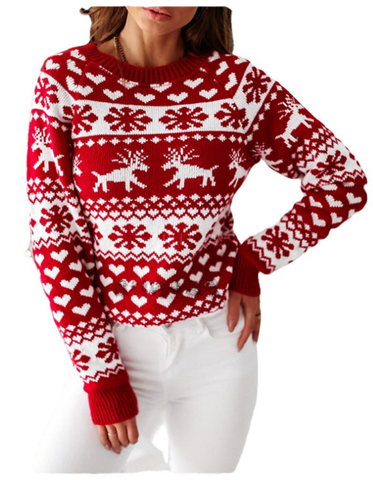 Women's Christmas Snowflake Pullover Women's Sweater