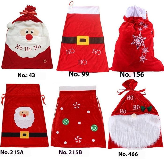 Christmas Big Gift Bag Flannel Drawstring Bag