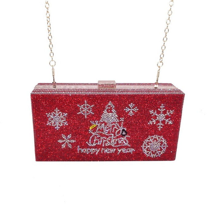 Clutch bag rhinestone christmas bag messenger bag