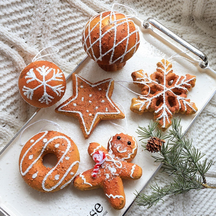 Ins Style Gingerbread Man Christmas Ball Pendant Christmas Tree Diy Internet Celebrity Ornaments