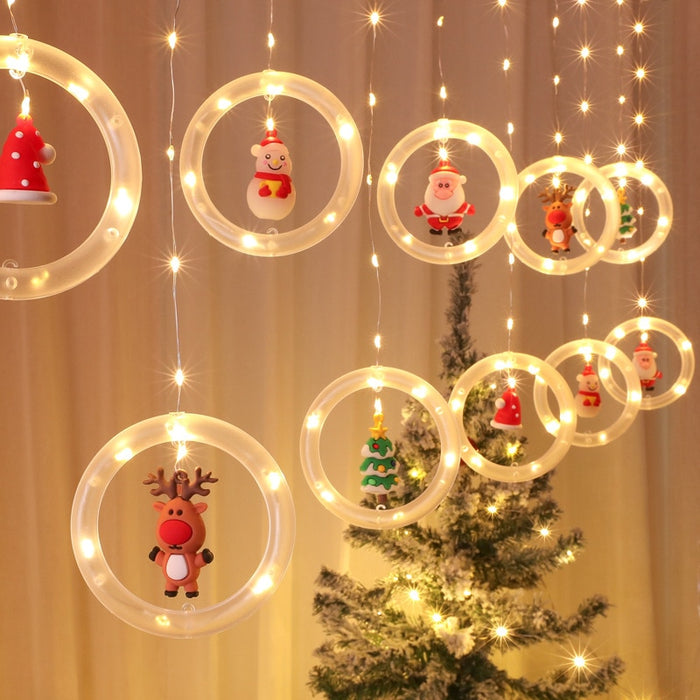 Merry Christmas Santa Claus LED Curtain Light