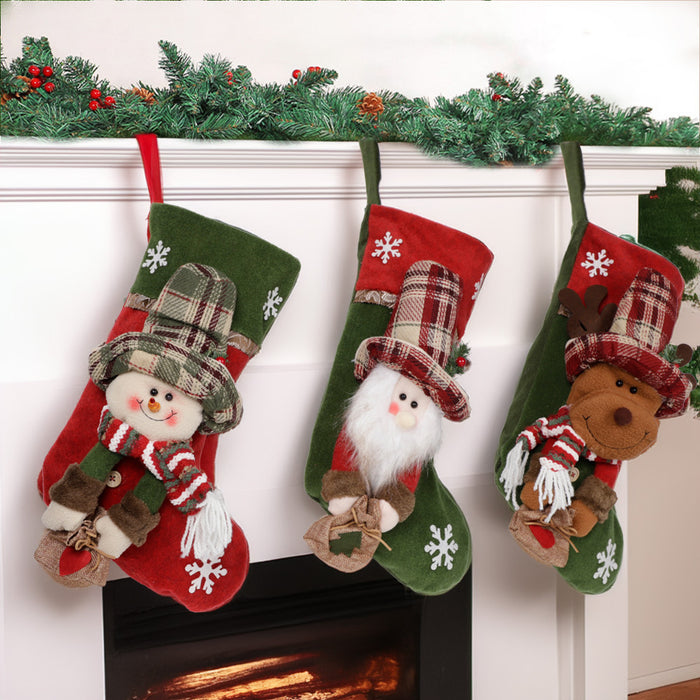 Christmas Decorations Candy Socks Gift Bag Hanging Ornaments