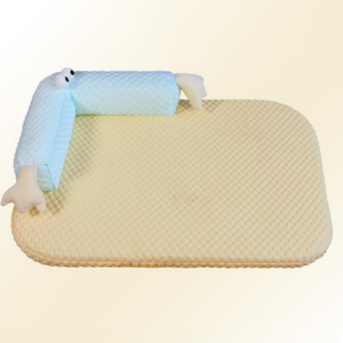 Refreshing Pet Bed With Big-eyed Monster Design Breathable Non Slip