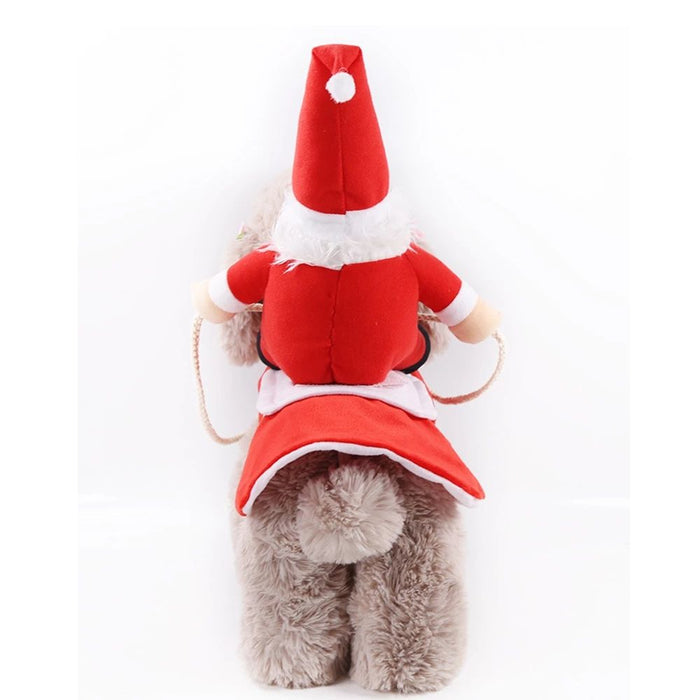 Designer Large And Medium Santa Dog Christmas Costum