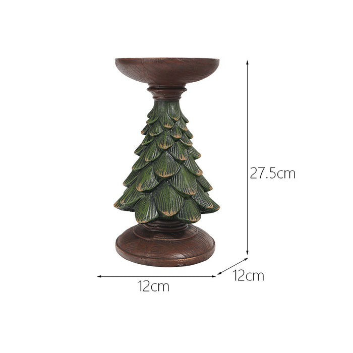 Christmas Atmosphere Decoration Decorations Christmas Tree Candle Stand Home Tabletop Room Decoration Resin Crafts