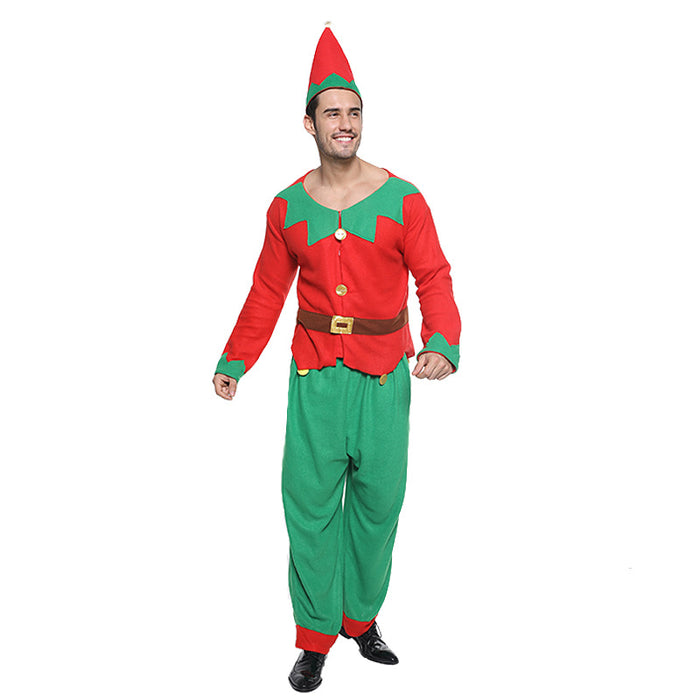 Festive Home Atmosphere Party Costume Christmas Elf Combination