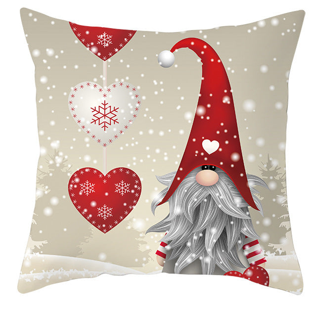 Christmas Pillow Cover Cute Peach Skin Fabric Cushion