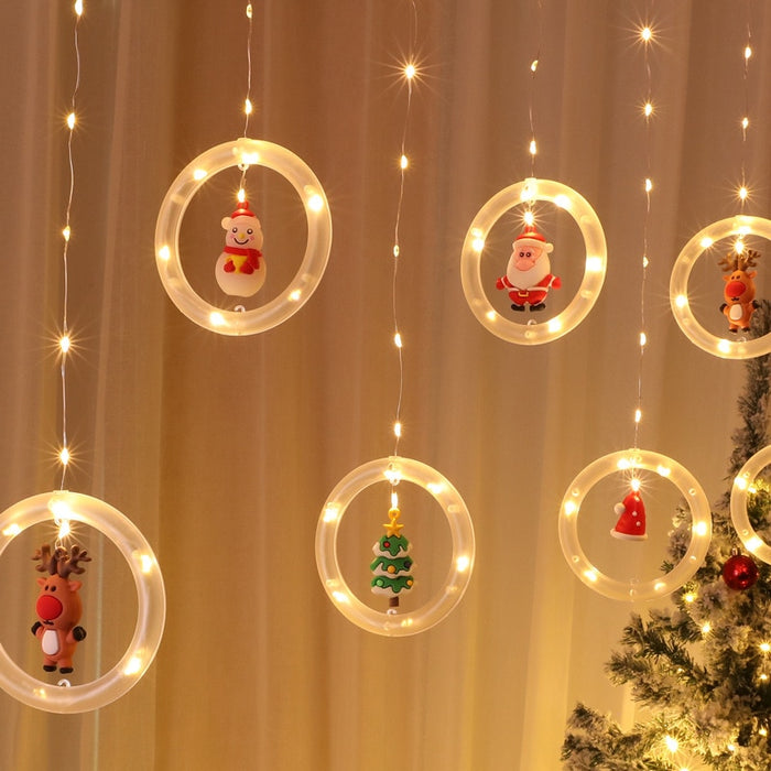 Merry Christmas Santa Claus LED Curtain Light