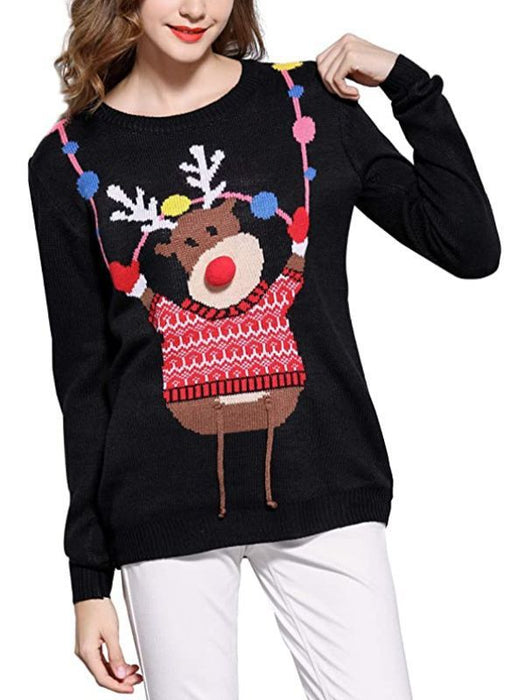 Winter Women's Fashion Ball Sweater