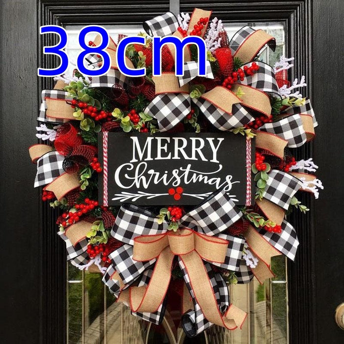 Christmas bow wreath garland