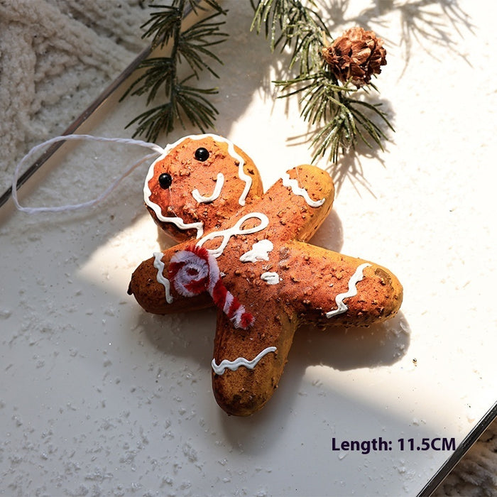 Ins Style Gingerbread Man Christmas Ball Pendant Christmas Tree Diy Internet Celebrity Ornaments