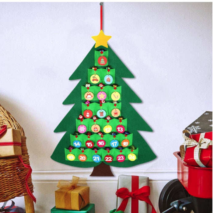 Felt Christmas Tree DIY Digital Three-Dimensional Christmas Decoration Printing Calendar Pendant Children's Toys