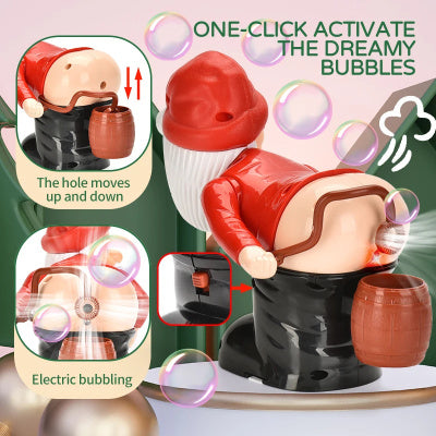 Electric Santa Claus Bubbles Machine Blowing Bubbles Music Light Entertainment Toy Prank Funny Ornament Christmas Gifts Christmas Decorations