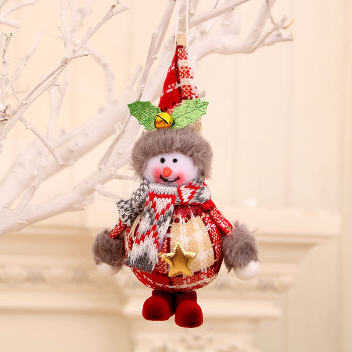 Christmas Small Pendant Decorative Foam Fabric Standing Doll