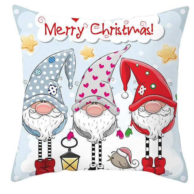 Christmas Pillow Cover Cute Peach Skin Fabric Cushion