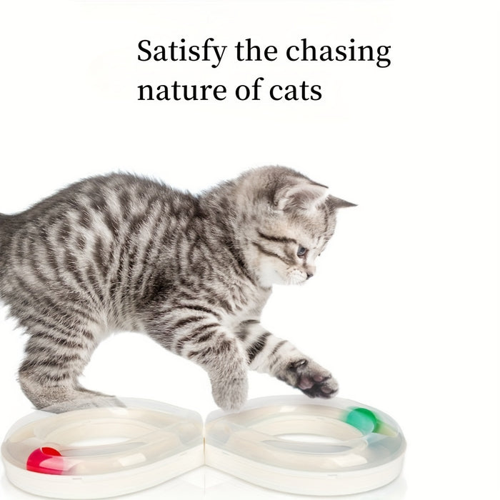 Cat Toys Self Hi To Relieve Boredom Cat Turntable Track Ball Kitten Teasing Cat Stick Pet Cat Consumption