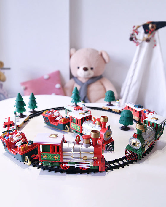 Christmas Electric Assembled Rail Car Small Train