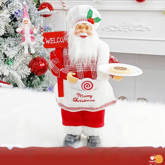 Chef Santa Claus Christmas Party Scene Decoration Ornaments