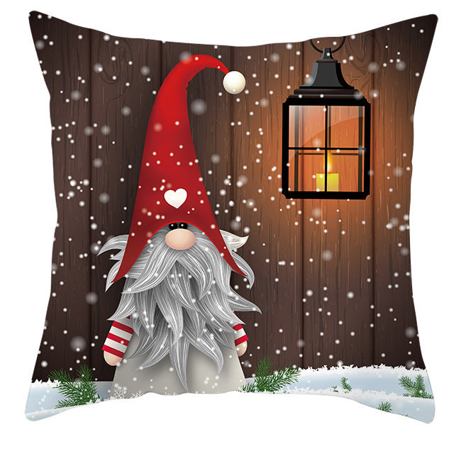 Christmas Pillow Cover Cute Peach Skin Fabric Cushion