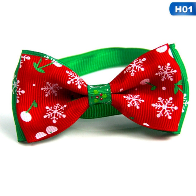 Christmas  Pet Cat Dog Collar Bow Tie Adjustable Neck Strap Cat Dog Grooming Accessories Pet Product Supplies Christmas