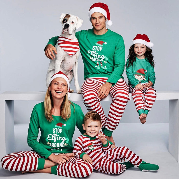 Family Christmas Pajamas Set Family Matching Clothes 2019 Xmas Clothes Adult Kids Pajamas Set Baby Romper Sleepwear