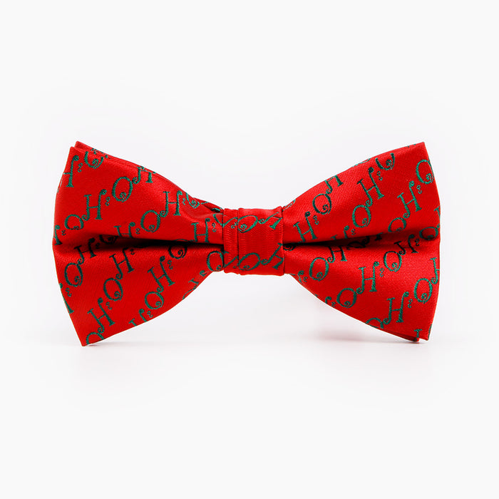 Christmas Bow Tie Men's Holiday Christmas Tree Snowflake Pattern Bow Tie