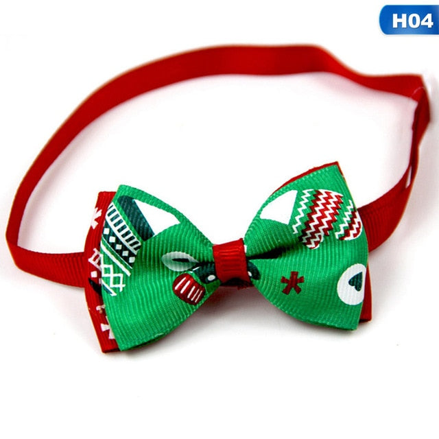 Christmas  Pet Cat Dog Collar Bow Tie Adjustable Neck Strap Cat Dog Grooming Accessories Pet Product Supplies Christmas