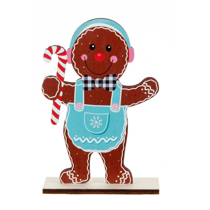 Couple Gingerbread Man Christmas Biscuit Man Figures Decoration Desktop Christmas Wooden