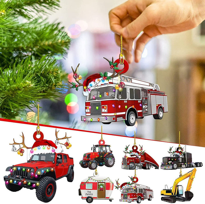 Christmas Tree Hanging Truck Decoration Pendant