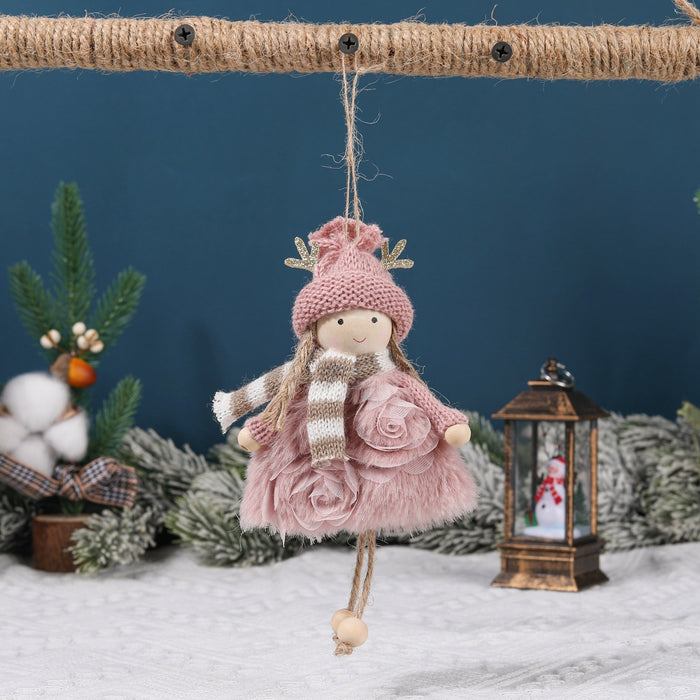 Christmas Decorations Ins Cute Wind Antlers Angel Girls' Doll Doll