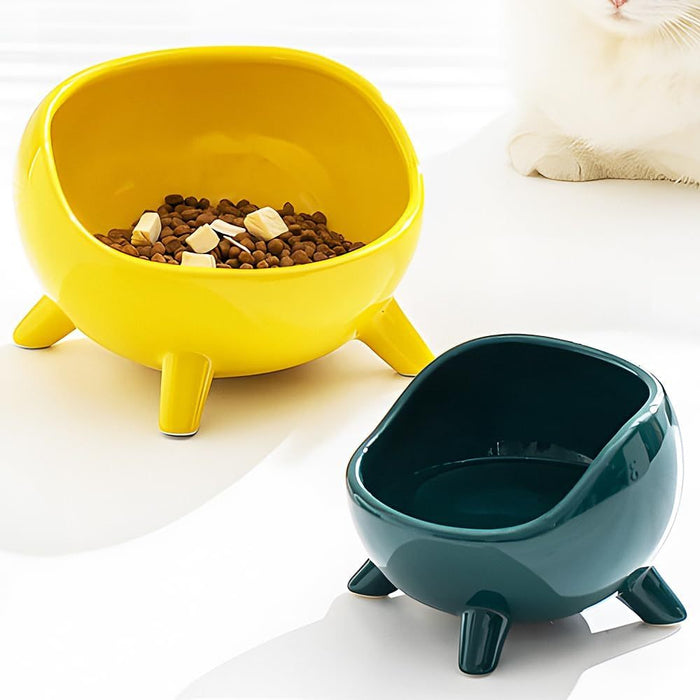 Cat Food Bowl For Cats And Small Dog  Four-Legs Ceramic Cat Food And Water Bowls