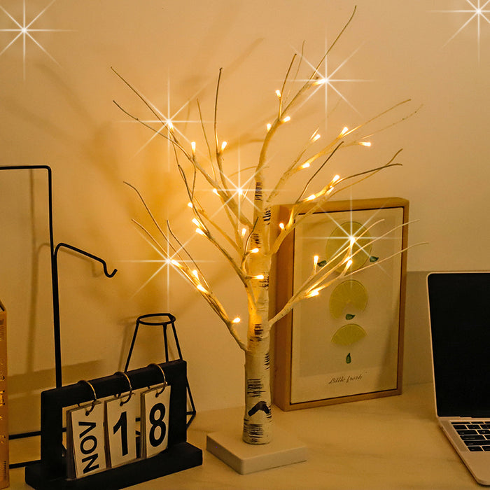 LED Birch Tree Lights Christmas Epithelium Simulation Luminous Tree Lights USB Landscape Decoration Night Lights