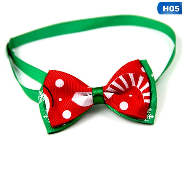 Christmas  Pet Cat Dog Collar Bow Tie Adjustable Neck Strap Cat Dog Grooming Accessories Pet Product Supplies Christmas