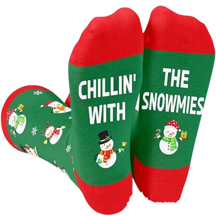 Christmas High-top Letter Jacquard Cotton Socks