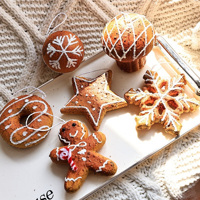 Ins Style Gingerbread Man Christmas Ball Pendant Christmas Tree Diy Internet Celebrity Ornaments